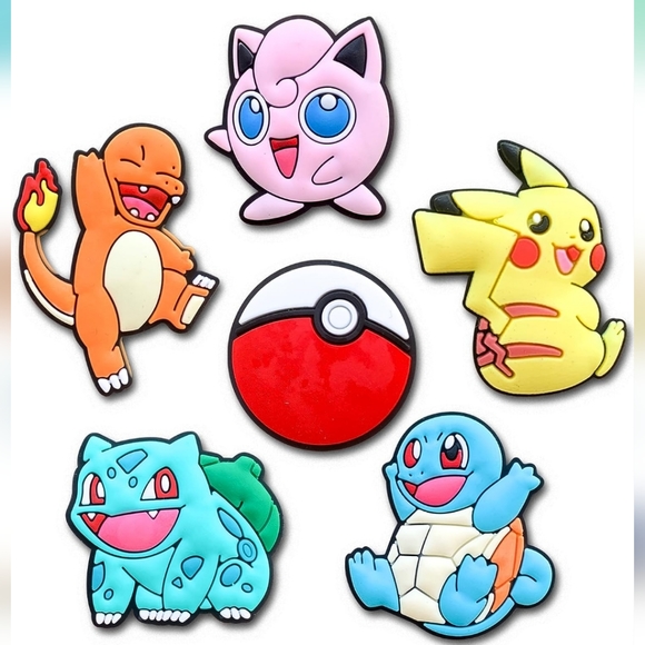 Crocs Jibbitz Charms Pokemon 6 pieces - Picture 1 of 3